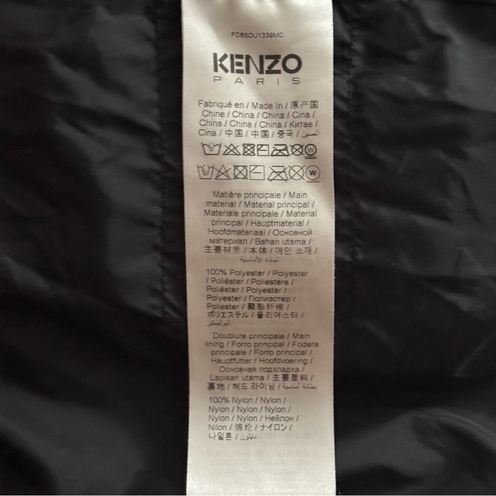 KENZO PARIS Monogram Logo Puffer Jacket Black XS - Picture 3 of 9